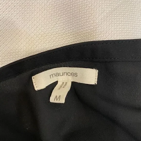 Maurices Black V Neck Sleeveless Blouse - Picture 6 of 6